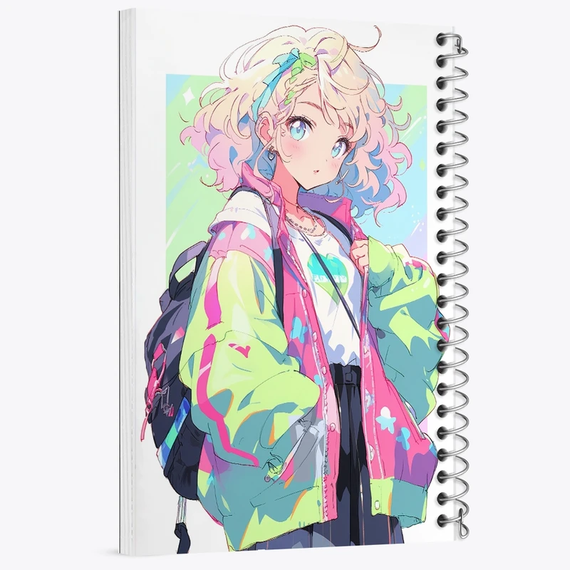 دفتر مشق 50 برگ خندالو طرح دخترانه کد F631