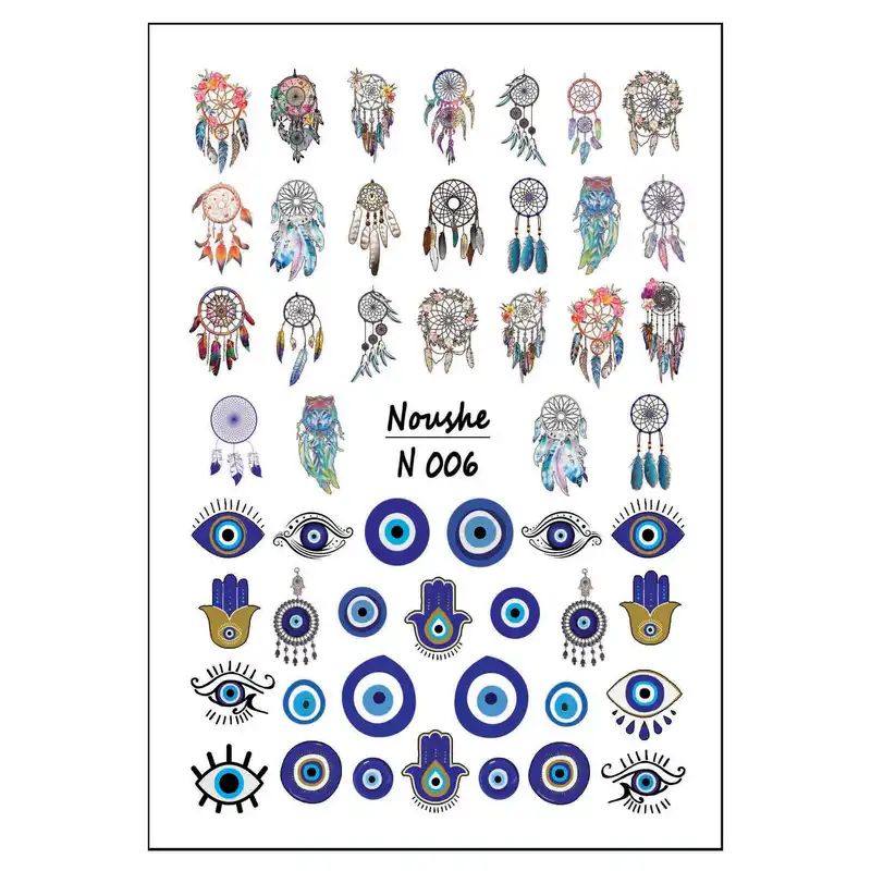 برچسب لنز ناخن کد N06-09-15-17-29-34 مجموعه 6 عددی