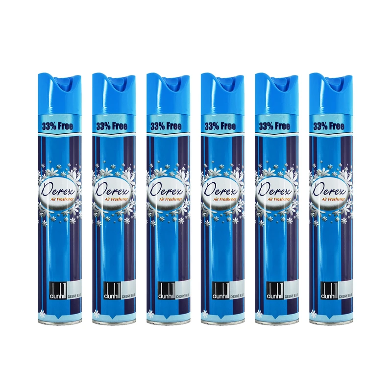 اسپری خوشبوکننده هوا دریکس مدل Dunhill Blue حجم 400 میلی لیتر بسته ۶ عددی