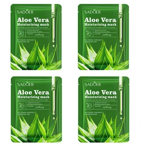 ماسک صورت سادور مدل آلوئه ورا مناسب برای انواع پوست وزن 25 گرم بسته 4 عددی