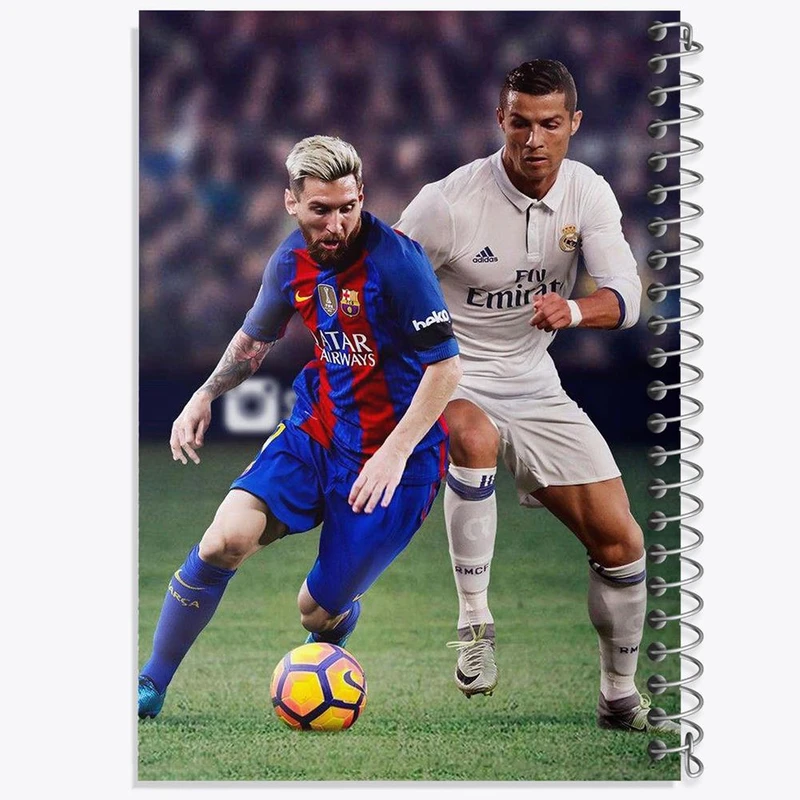 دفتر لیست خرید 50 برگ خندالو طرح کریستیانو رونالدو و لیونل مسی کد 14008