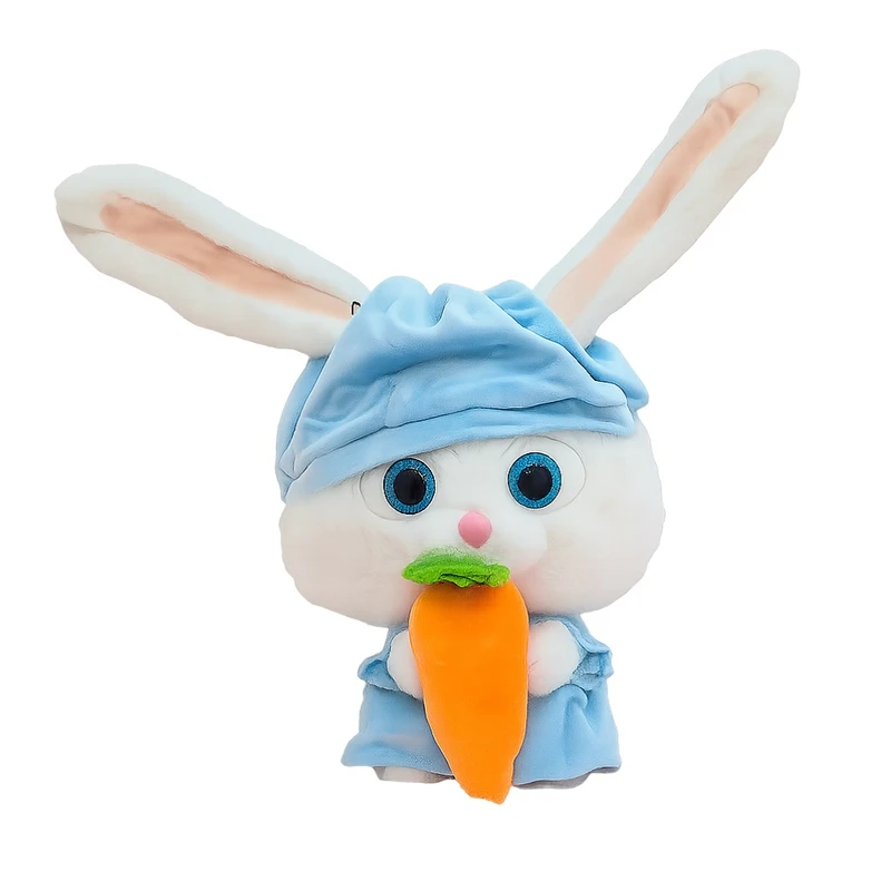 عروسک پولیشی مدل خرگوش اسنوبال لباس دار ارتفاع 25 سانتی متر