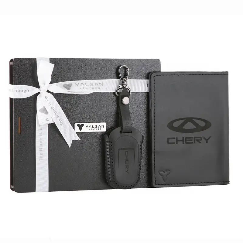 ست هدیه چرم یلسان مدل CHERY TIGO کد SET-300-23-GS