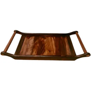 سینی چوبی مدل دسته دار طرح قایقی