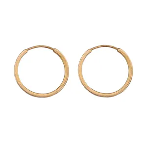گوشواره حلقه ای طلا 18 عیار زنانه طلا و جواهرسازی افرا مدل آینه 145