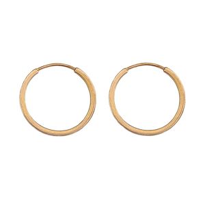 گوشواره حلقه ای طلا 18 عیار زنانه طلا و جواهرسازی افرا مدل آینه 145