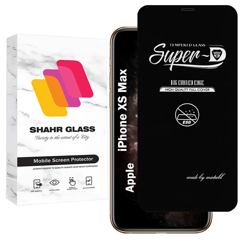 محافظ صفحه نمایش شهر گلس مدل SUPERDNSH مناسب برای گوشی موبایل اپل iPhone XS Max