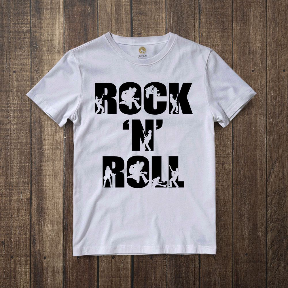 تی شرت آستین کوتاه زنانه هومرو مدل TW307 طرح Rock and roll  -  - 6