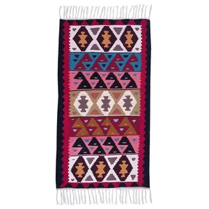 گلیم دستبافت یک متری مدل رومیزی کد 227