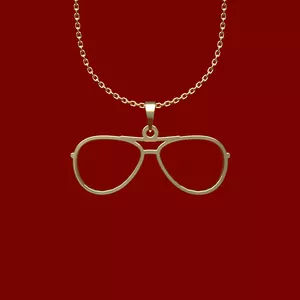 گردنبند طلا 18 عیار زنانه مدوپد مدل عینک کد Q2-1-1181