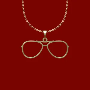 گردنبند طلا 18 عیار زنانه مدوپد مدل عینک کد Q2-1-1181