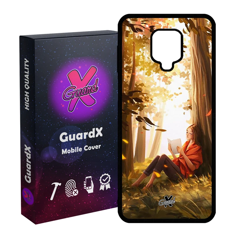کاور گارد ایکس طرح دختر مدل Glass10276 مناسب برای گوشی موبایل شیائومی Redmi Note 9S / Note 9 Pro / Note 9 Pro Max