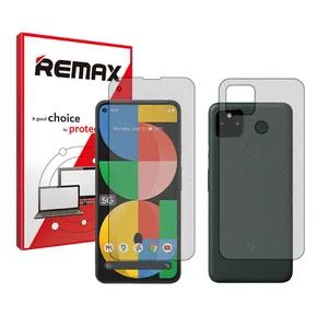 HyMTT Remix matte screen protector suitable for Google Pixel 5a 5G mobile phone along with the back of the phone