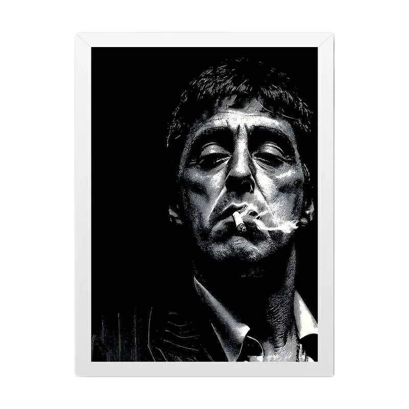 تابلو مدل دکوراتیو طرح آلپاچینو کد 1137 فریم سفید