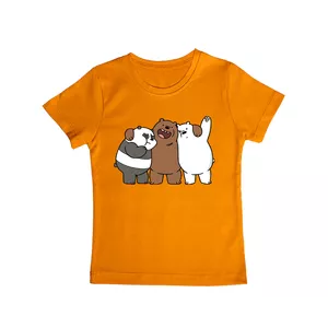 تی شرت آستین کوتاه پسرانه مدل خرس های کله فندقی Og0101