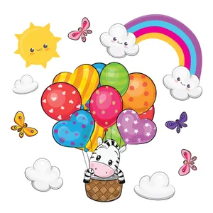 استیکر دیواری کودک تُکتم مدل بالن کد 24 مجموعه 10 عددی