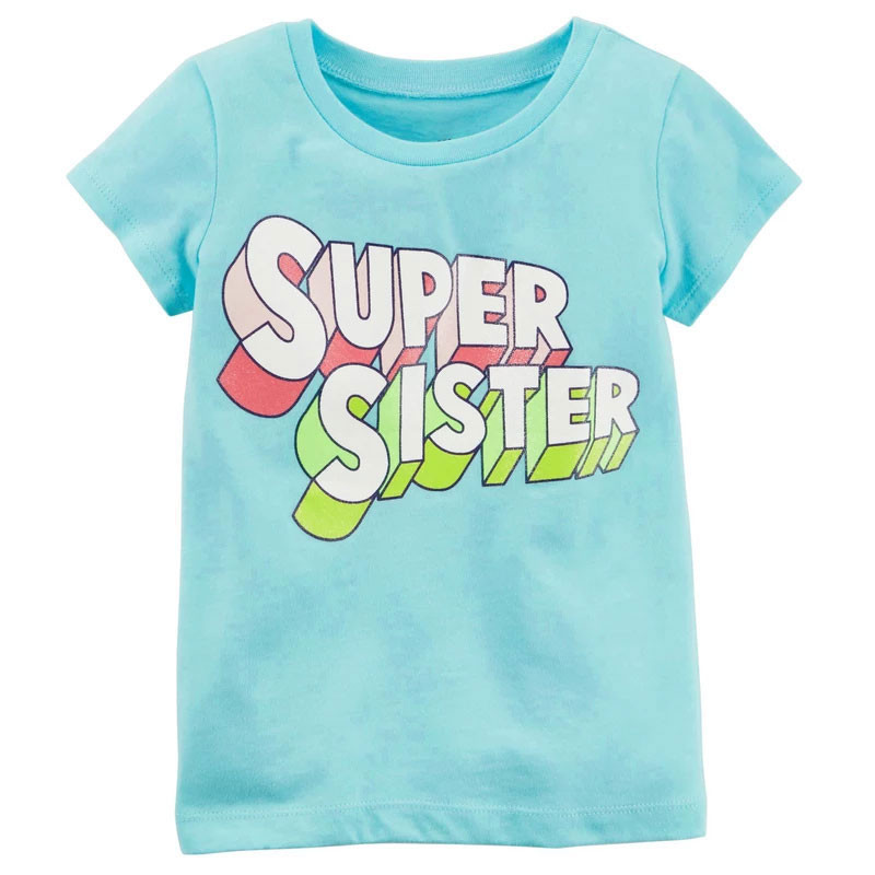تی شرت آستین کوتاه نوزادی مدل super sister
