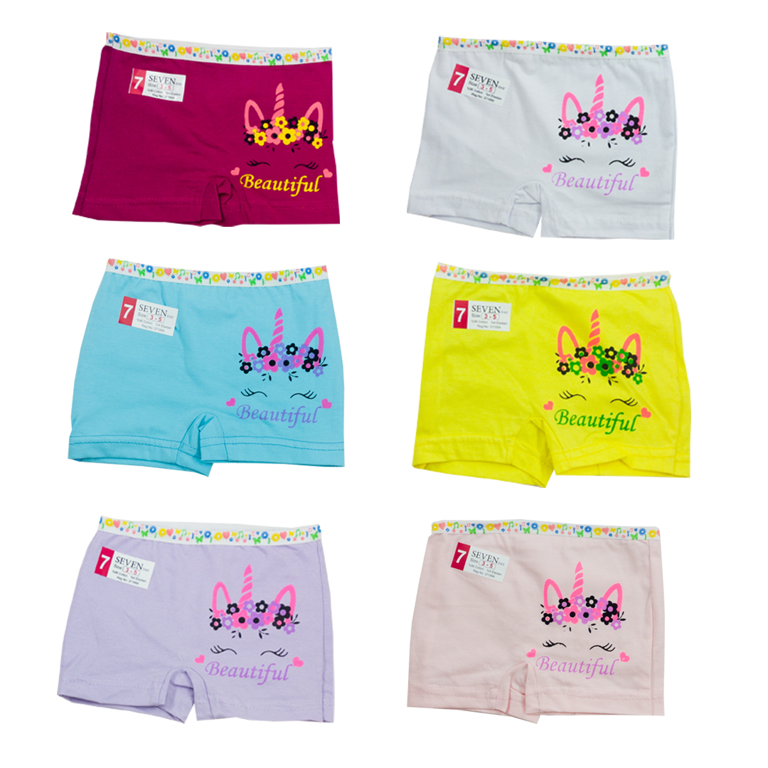 شورت دخترانه مدل 6521 مجموعه 6 عددی