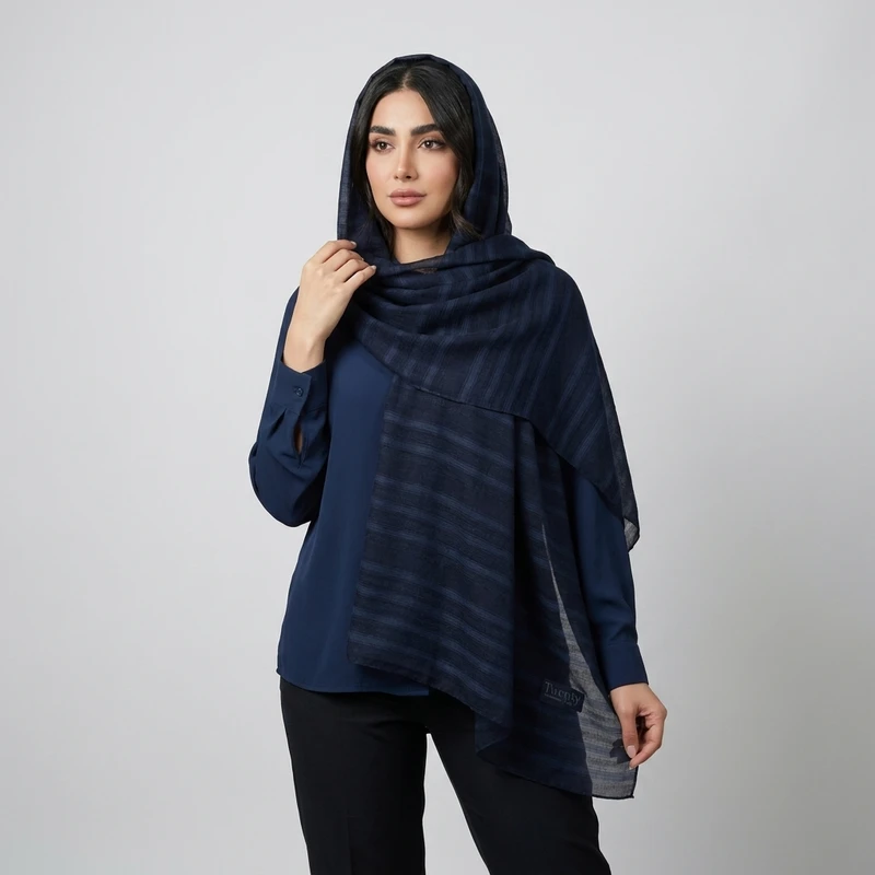شال زنانه ابریشم مدل ساده