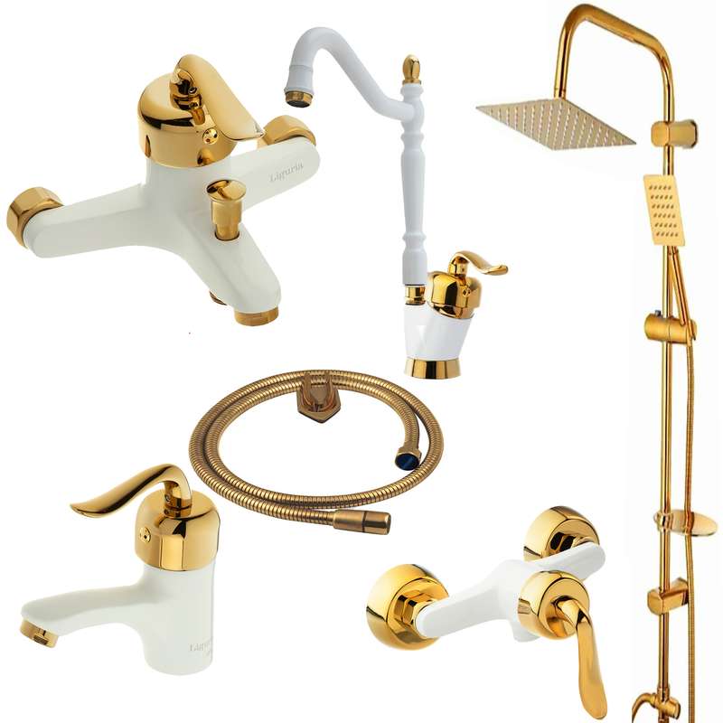 ست شیرآلات لیگوریا مدل 1308 مجموعه 6 عددی