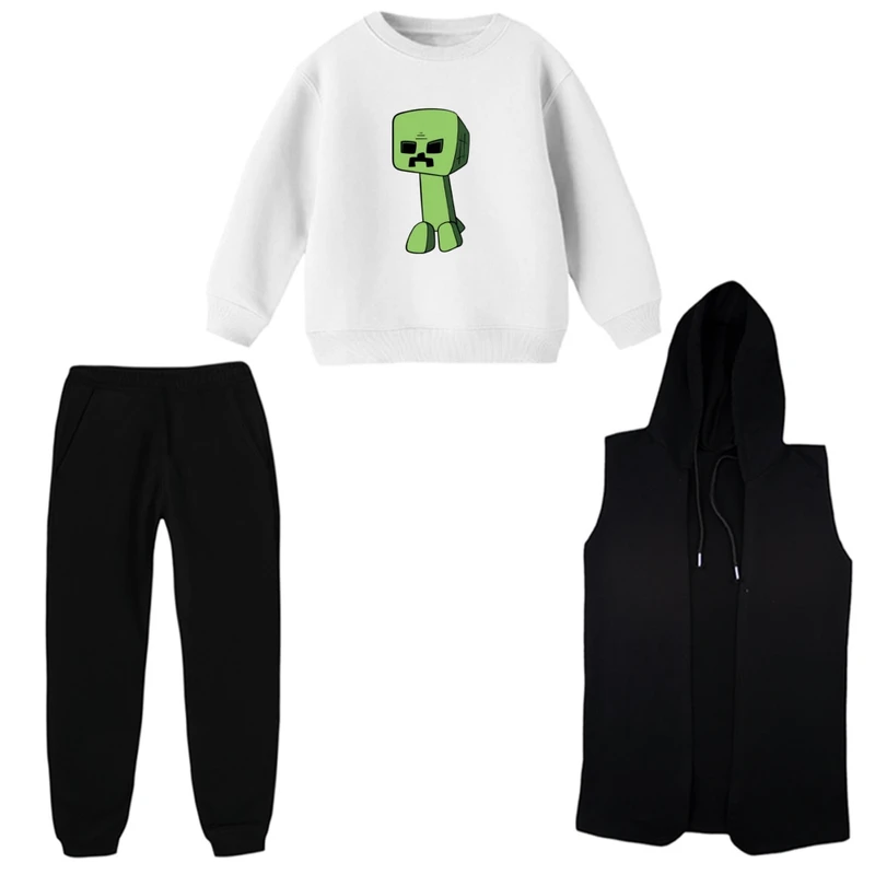 ست 3 تکه لباس راحتی بچگانه مدل ماینکرفت کد 06