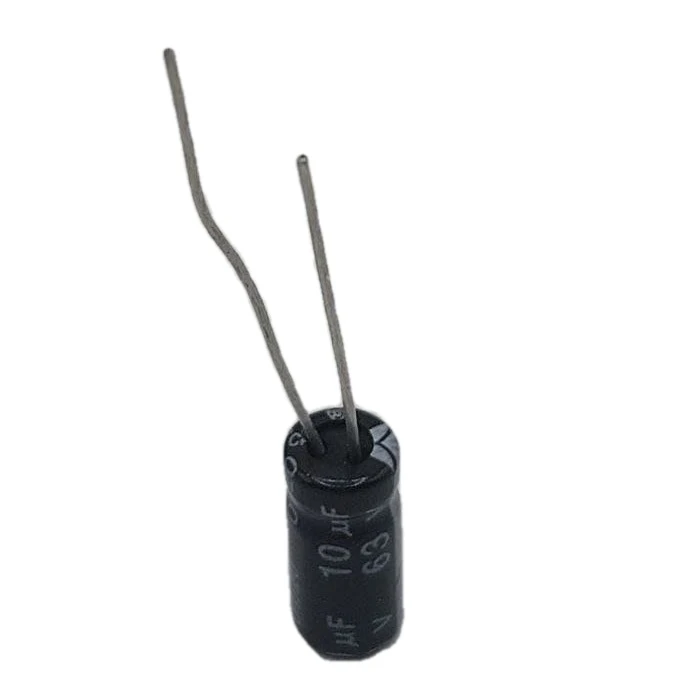 خازن الکترولیت 10 میکروفاراد 63 ولت مدل JWCO بسته 5 عددی