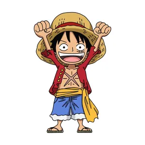 استیکر لپ تاپ و موبایل مدل انیمه طرح وان پیس مانکی دی لوفی one piece Monkey D Luffy کد 6280