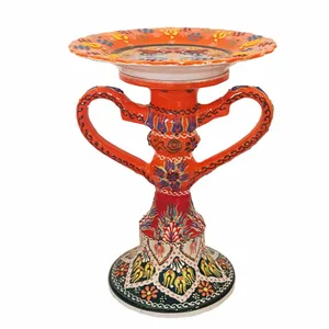 میوه خوری میناکاری مدل دسته دار طرح  نقش برجسته کد 6006