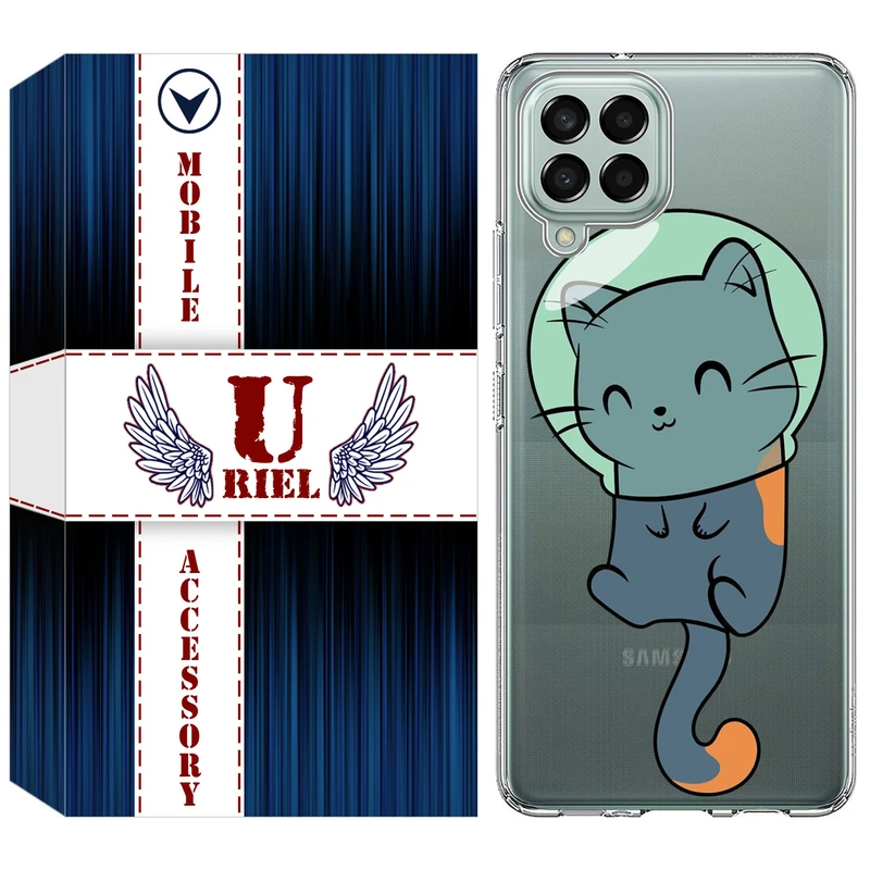 کاور یوریل مدل Clear کد 61 طرح گربه مناسب برای گوشی موبایل سامسونگ Galaxy M33