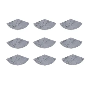 بشقاب خورش خوری مدل گود طرح مرمر کد YP-TM-C207 مجموعه 9 عددی