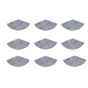 بشقاب خورش خوری مدل گود طرح مرمر کد YP-TM-C207 مجموعه 9 عددی