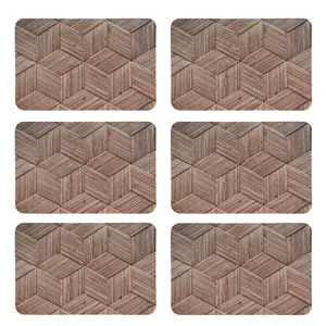 زیربشقابی طرح هندسی کد 8018 بسته 6 عددی