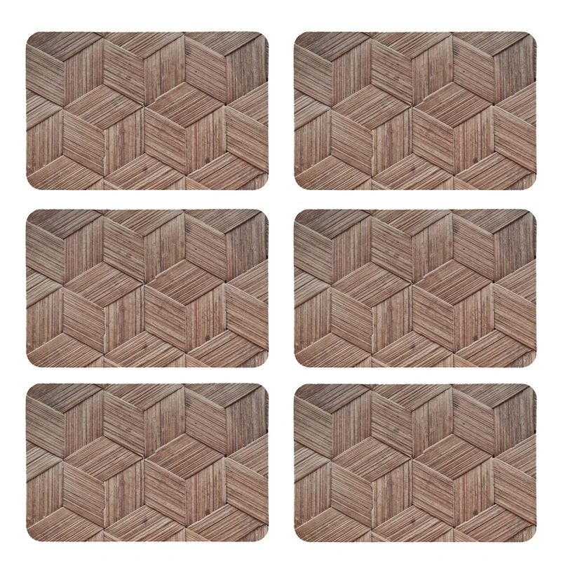 زیربشقابی طرح هندسی کد 8018 بسته 6 عددی