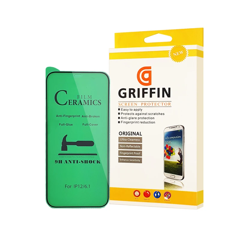 محافظ صفحه نمایش سرامیکی گریفین مدل FLCRG GN mo مناسب برای گوشی موبایل اپل iPhone 12 Pro