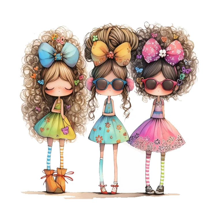 استیکر پارچه و لباس پاد آفرین مدل دخترونه کد 552