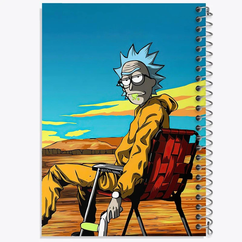 دفتر مشق 100 برگ خندالو طرح انیمیشن ریک و مورتی Rick and Mort کد 26383