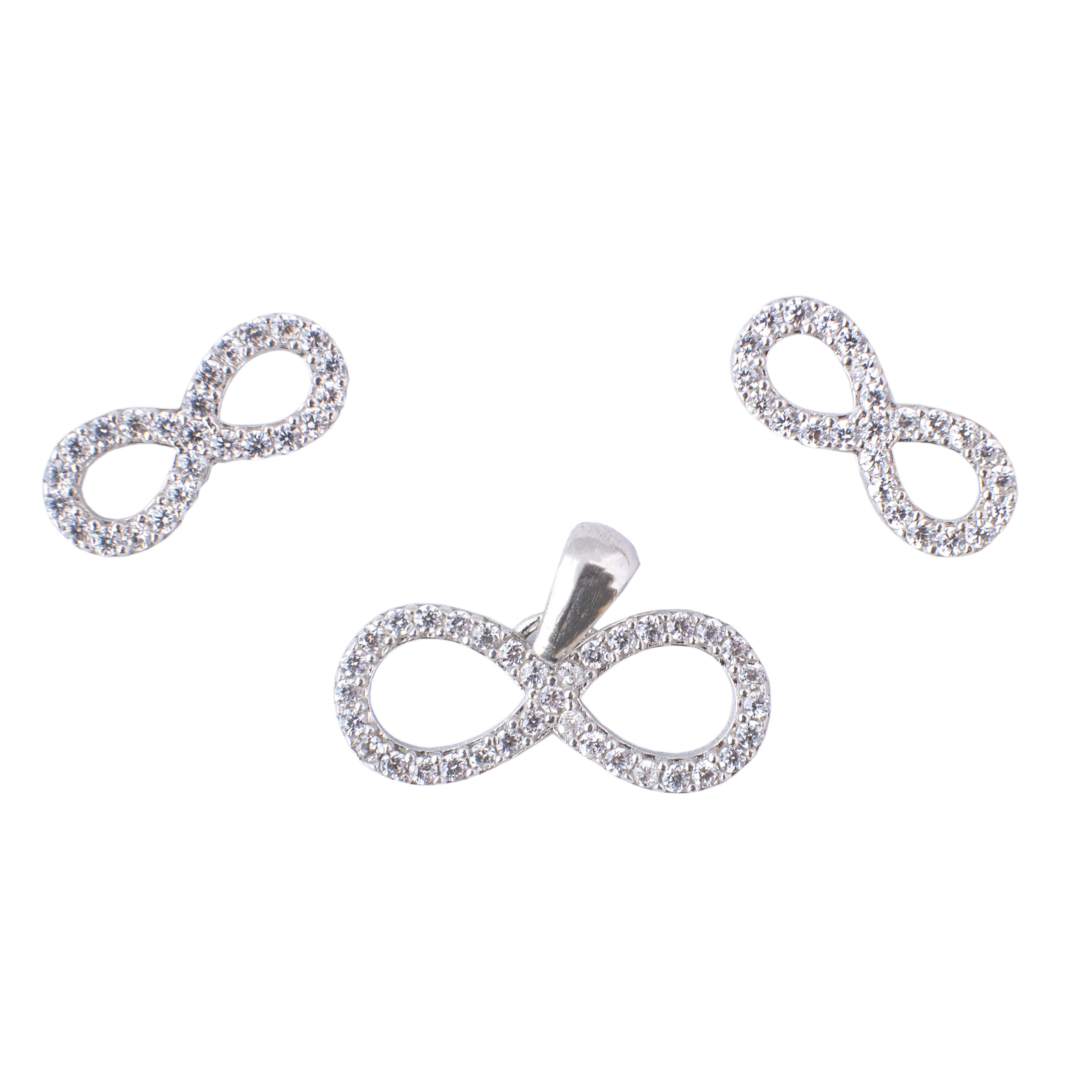 نیم ست نقره زنانه مدل AMT_N084