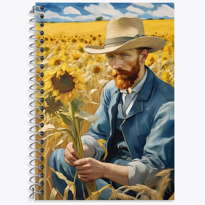 دفتر نت موسیقی 50 برگ خندالو طرح ونسان ونگوگ کد N4675