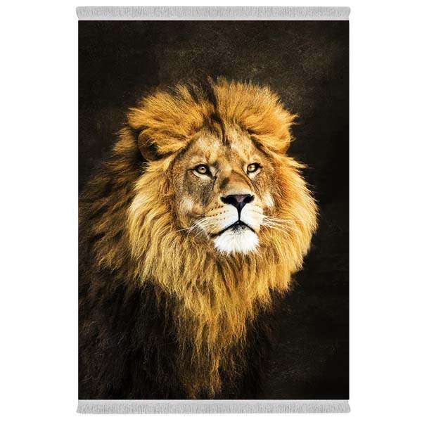 فرش پارچه‌ای دفه مدل فرشینه شانل مخمل طرح فانتزی کد 7233