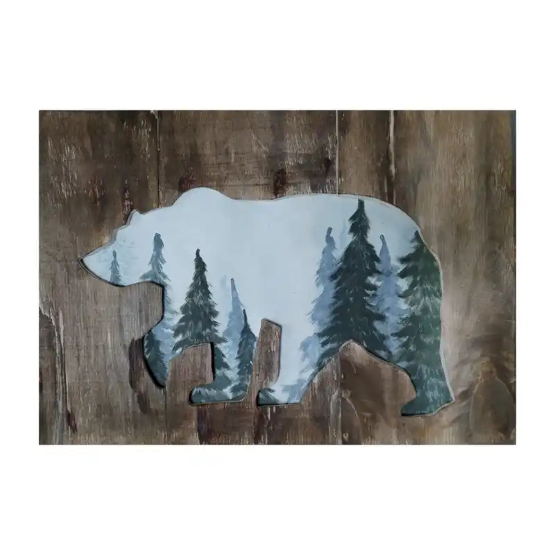 تابلو نقاشی رنگ روغن طرح خرس