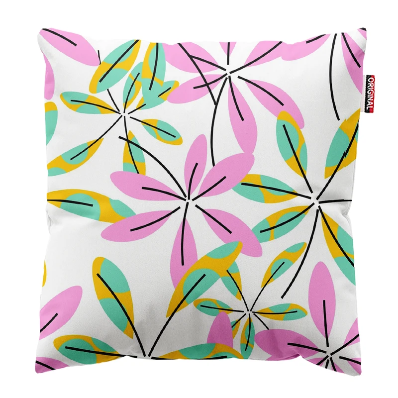 کوسن پاد آفرین طرح گل کد 3506 سایز 30*30 سانتی متر