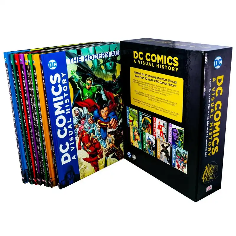 مجله DC COMICS A VISUAL HISTORY YEAR BY YEAR دسامبر 2017 مجموعه کامل ۸ جلدی