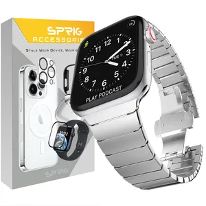 Sprig Butterfly Link Band For Apple Watch Series 7 45mm / Series 8 45mm / Series 9 45mm