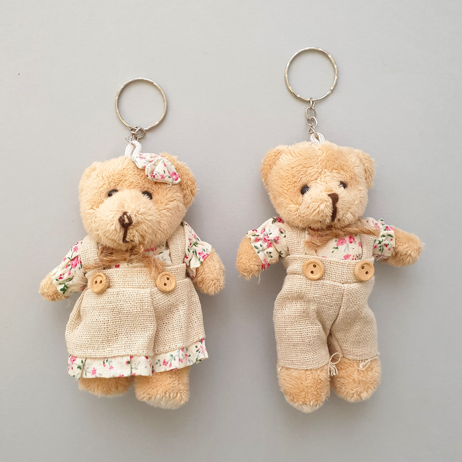 آویز عروسکی مدل خرس دختر و پسر كد ZDL04 بسته 2 عددی