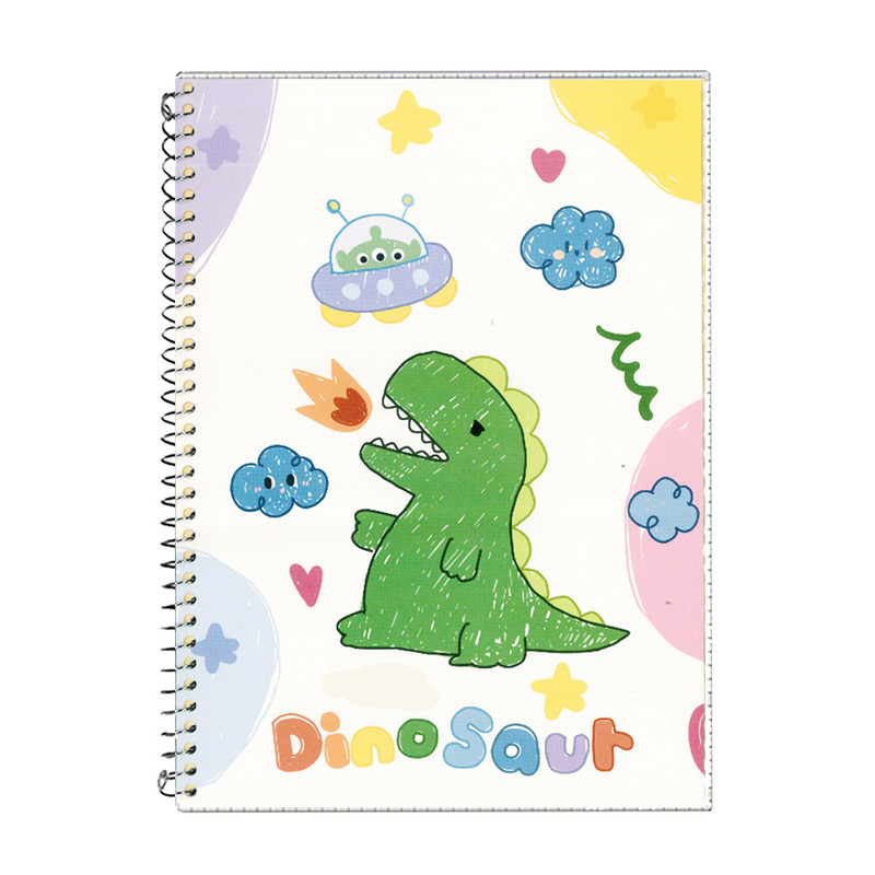 دفتر مشق 40 برگ آلما طرح DINO مدل طلقی کد 7420