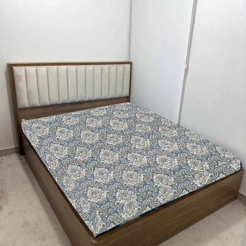 ملحفه پنبه پلی استر مدل ترگل دو نفره سایز 200x160 سانتی‌متر