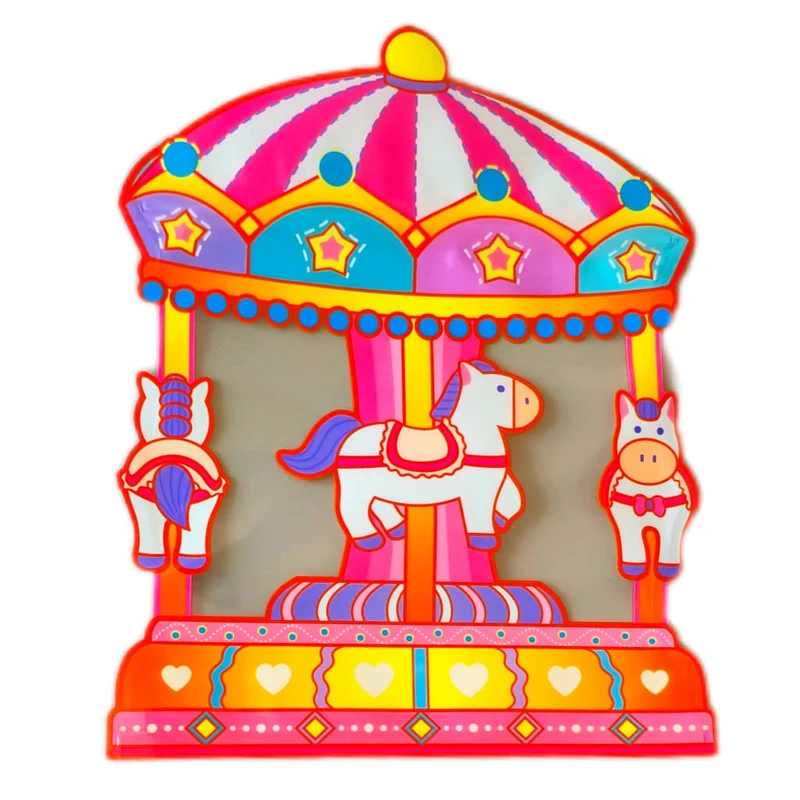 کیسه زیپ دار مدل فانتزی پلاستیکی طرح چرخ گردون شهربازی مجموعه 5 عددی