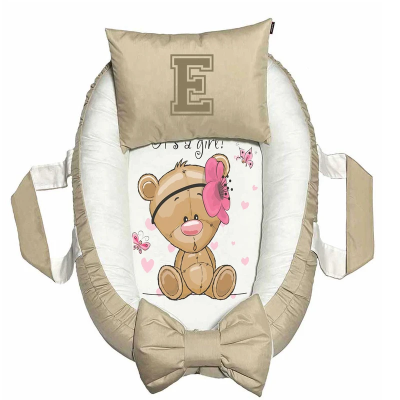 تشک غلت گیر نوزاد پاد آفرین مدل خرس طرح حرف E