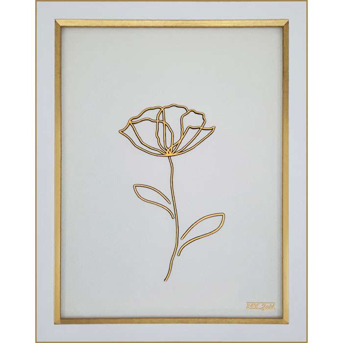 تابلو طلاکوب زرین هنر ایران مدل شقایق مدرن