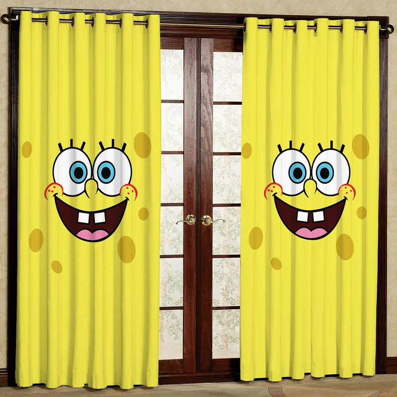 پرده مدل باب اسفنجی  مخمل پانچی کد 4723 سایز 200x140 سانتی متر